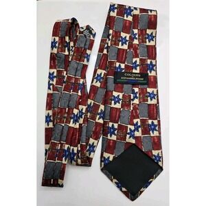 Alexander Julian Colours - Men's Blue Floral Rustic Neck Tie 100% Silk 4" W